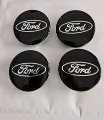 Genuine Ford Black 54mm Alloy Wheel Hub Centre Caps Mondeo Fiesta, Galaxy, Kuga