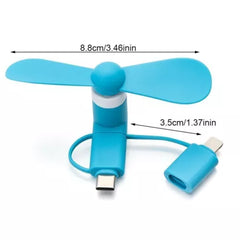 3in1 mini Portable Mobile Phone Fan cooler For Apple iPad Android Samsung Huawei