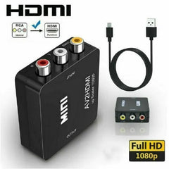 AV to HDMI 1080P RCA CVBS Video Audio Composite Converter Mini Adapter HDTV/DVD